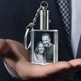 thumbnail image 4 of 3D Crystal Photo Keychain with Light, Rectangle Innovation Crystal Picture Keychain Customized Personalized Couples Pet Gifts with Your Photo for Mom, Dad, Men, Women, Christmas (Small), 4 of 7