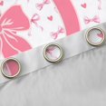 thumbnail image 4 of Homewish Personalized Initial Letter D Curtains Pack of 2 (42x84 Each) for Kids Children Girls,Love Heart Print Curtains Blackout,Dreamy Princess Bow Bedroom Curtains,Luxury Bedroom Decor, 4 of 6