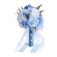 thumbnail image 1 of Ramo de novia Ramo de boda Centros de mesa Romántico Rústico Nupcial Mano Flor Azul claro, 1 of 9