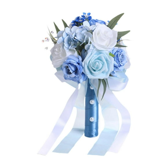 Ramo de novia Ramo de boda Centros de mesa Romántico Rústico Nupcial Mano Flor Azul claro