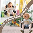 thumbnail image 6 of G TALECO GEAR 2 in 1 Baby Jumpers and Bouncers, Swing Sets for Backyard, Foldable Toddler Swing with Soft Cushion, Blcak, 6 of 9