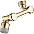 thumbnail image 1 of Universal Brass 1080 Rotatable Folding Arm Basin Mixer Tap Extension Splash Filter Aerator, Gold 2 Output Modes UNOIU, 1 of 5