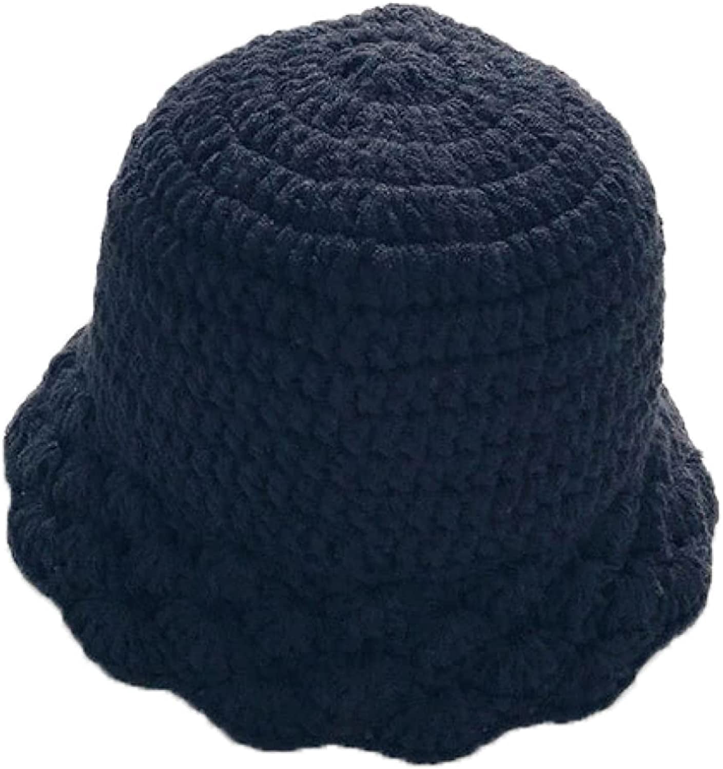 CoCopeaunts Plain Bucket Hat for Women Winter Knitted Unisex Warm Bonnet Cap Trendy Oversized Comfort Ladies Bucket Cap Packable