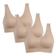 thumbnail image 2 of Sports Bra for Women, Seamless Comfortable Yoga Bra with Pads,Nude, 2 of 7