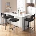 thumbnail image 5 of Eastvita 2-Piece Bar Stools Set with Footrest/25.5 Inches Counter Height/Thick Cushion for Island Counter Bar, 5 of 5
