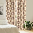thumbnail image 3 of Ambesonne Earth Tones Window Curtains, Mandala Lace Style Art, Each 28" W x 63" L, Burgundy Coral and Ivory, 3 of 5