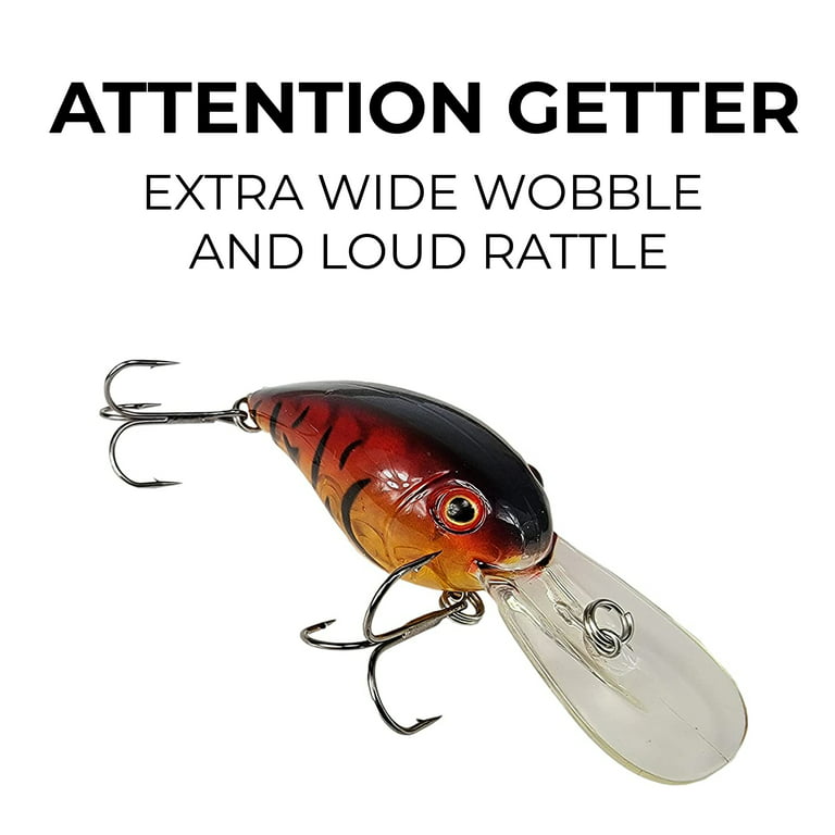 Tackle HD 2-Pack, Lipped Crankbait Fishing Lure, 3.25-inch, Red Craw 
