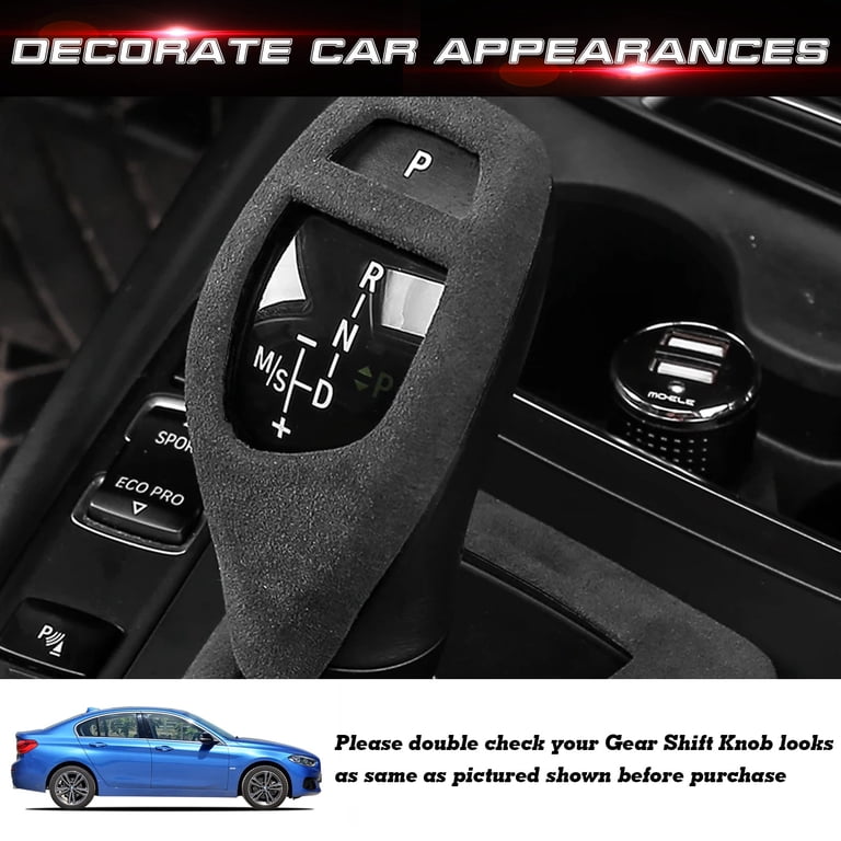 FDAIUN Alcantarn Auto Schaltknauf Abdeckung für BMW F31 F20 F21 F22 F23 F30 F34 F35 F25 F26 F15 F32 F33 F36 F16 F06 F12 F13 Gear Shift Knob Cover Sticker Head Trim