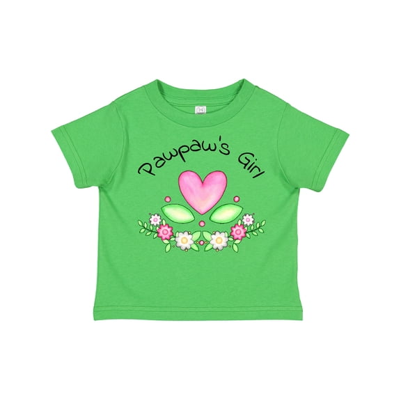 Inktastic Pawpaw's Girl- Heart Flowers Girls Toddler T-Shirt