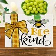 thumbnail image 2 of Bee Kind Placemats Set of 4-12"x18" Summer Bees Floral Linen Place Mat- Yellow Honeycomb Washable Heat Resistant Table Mats for Kitchen Dining Party Tabletop Picnic Decoration, 2 of 5