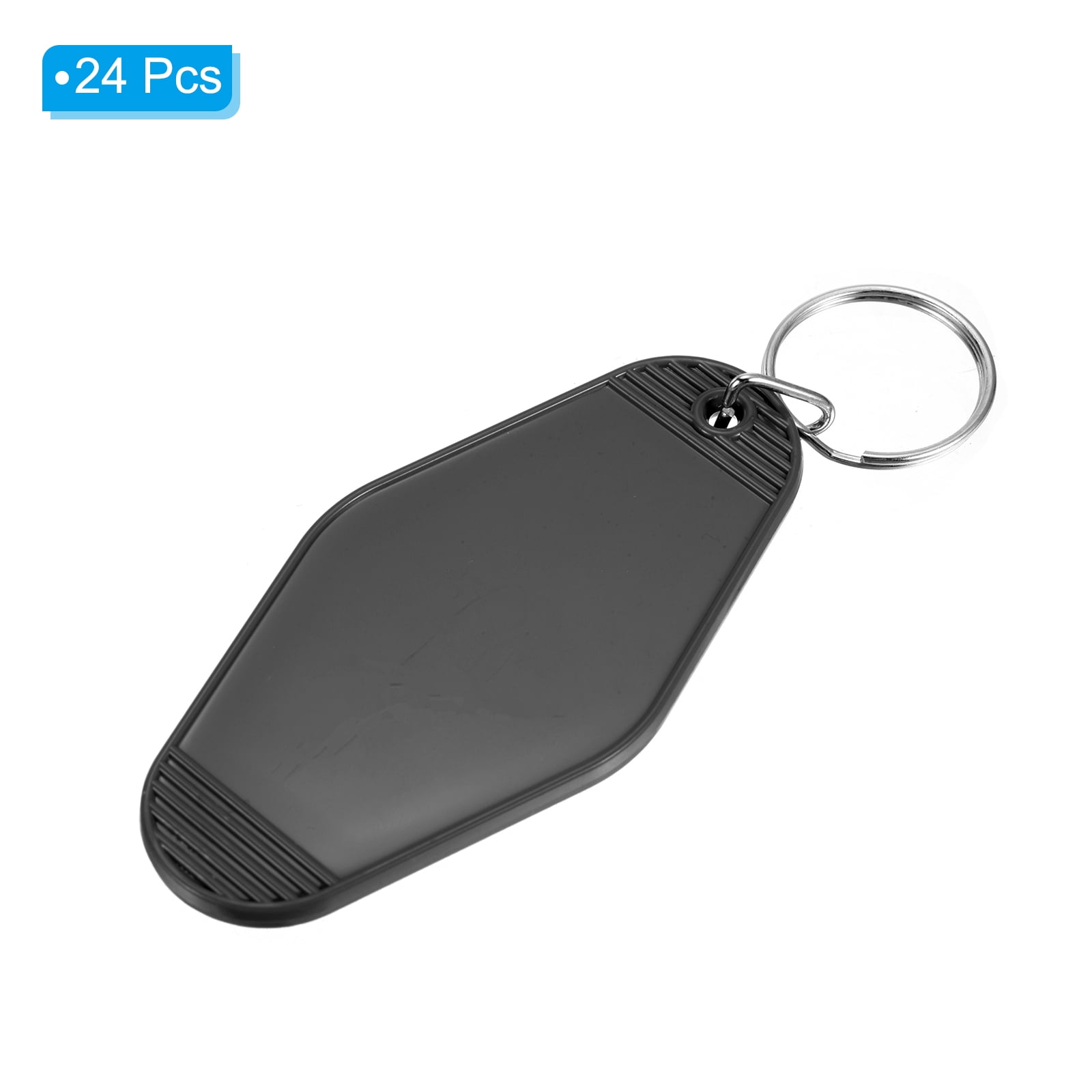 Uxcell Vintage Motel Keychain Blank Hotel Keychain Rhombus Retro Key Tags Black