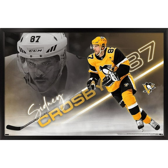 NHL Pittsburgh Penguins - Sidney Crosby 21 Wall Poster, 14.725" x 22.375", Framed
