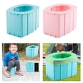 thumbnail image 4 of Asiento de inodoro plegable compacto para niños pequeños al aire libre Rosa, 4 of 6