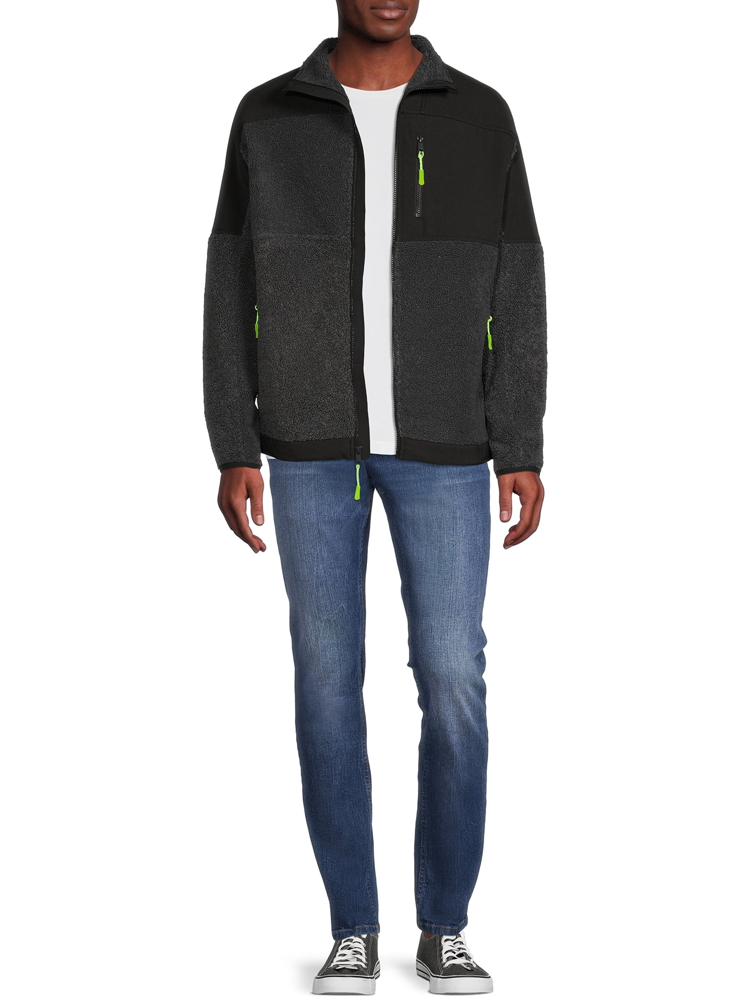 Russell Men's and Big Men's Faux Sherpa Jacket, Sizes up to 3XL