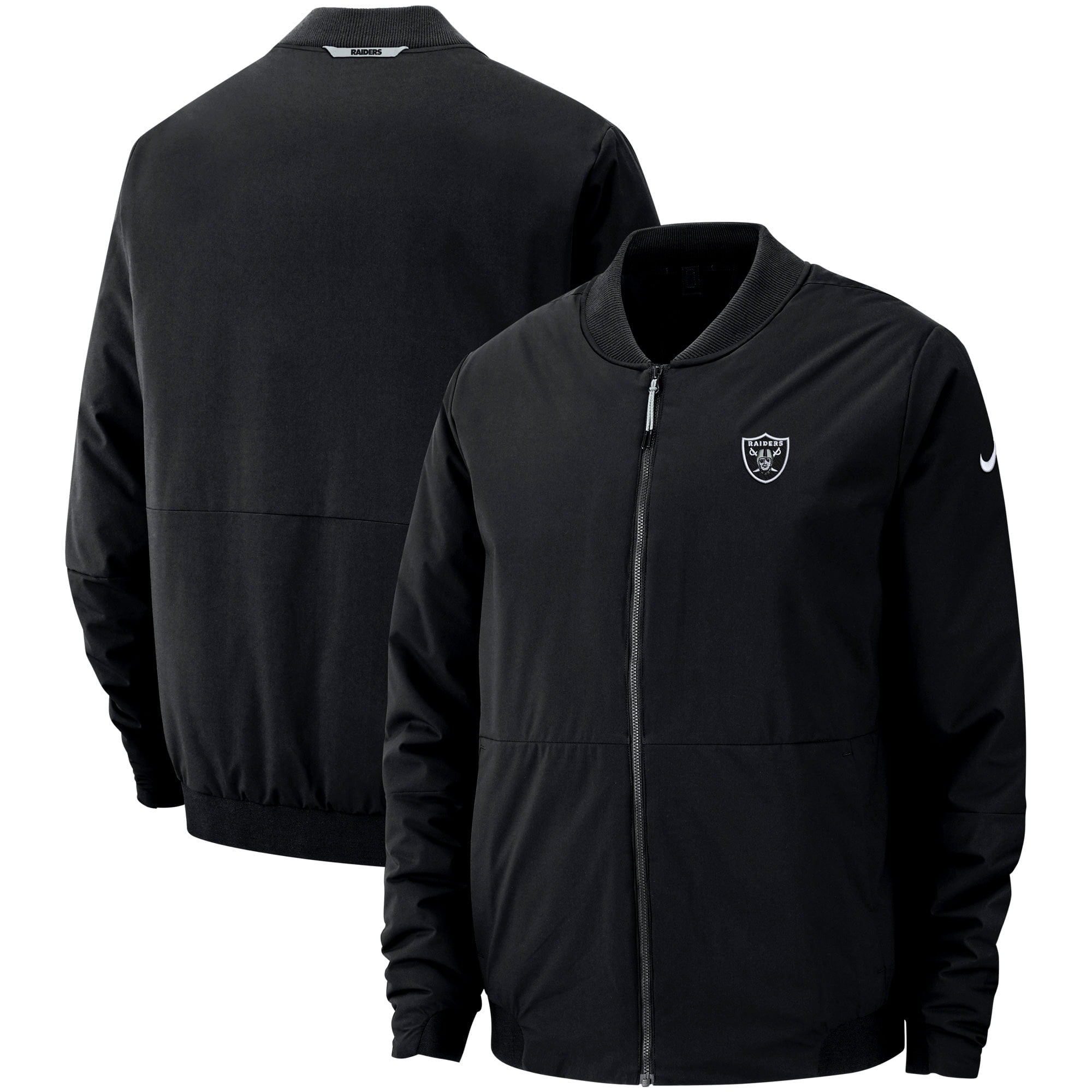 Las Vegas Raiders Nike Sideline Bomber Full-Zip Jacket - Black ...