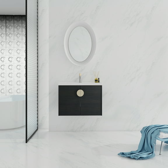 CoSoTower 24 Inch Soft Close Doors Bathroom Vanity with Sink, for Small Bathroom,Bvc06324Bct(Kd-Packing)