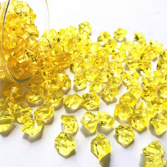 Luckyn Acrylic Diamonds Colourful Acrylic Diamond Gemstones, 200 Pcs Acrylic Plastic Gem Stone Ice Rocks Table Scatter Vase Fish Tank Decoration
