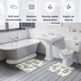 thumbnail image 6 of Flamingo Bathroom Rugs Set Monstera Palm Leaf Non Slip Absorbent Soft Bath Mats 3 Piece Set with Bathroom Rug, U-Shaped Floor Mat, Toilet Seat Cover Large Size, 6 of 9