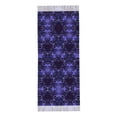 thumbnail image 4 of Women's Fashion Tassel Scarf, Purple Vintage Abstract Mandela Long Shawl, Lightweight and Warm, 4 of 9