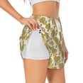 thumbnail image 2 of Disketp Cartoon Honey Pot Bee Sunflower Print Women's Shorts Workout Shorts for Athletic Gym Running Shorts with Phone Pockets X-Large, 2 of 8