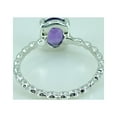 thumbnail image 3 of Navya Craft Amethyst Oval Sterling Silver Handmade Purple Gemstone Statement Women Ring Size 7.5, 3 of 8