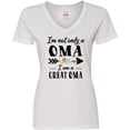 thumbnail image 3 of Inktastic I'm Not Only a Oma I'm a Great Oma with Flowers Women's V-Neck T-Shirt, 3 of 5