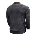 thumbnail image 4 of Ceisia Men's Casual Striped Half Button Round Neck Pullover with Pocket Daily Fashion Top Gift, 4 of 7