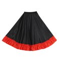 thumbnail image 4 of Alvivi Kids Girls Ruffles Layers Spanish Flamenco Belly Long Dance Skirt Gypsy Folklorico Costume Black 9-10, 4 of 4