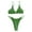 Army green, variant on Women Solid Color Bikini Sexy Slim Swimwear Small Chest Gathered Bathing Suits