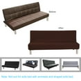 thumbnail image 5 of Eurhowing Stretch Futon Slipcover, Polyester Spandex Armless Sofa Bed Cover with Elastic Hem, 3-Seater Couch Sofa Protector, Brown, 5 of 7
