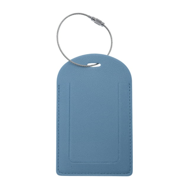 Etiquetas de Equipaje Verticales Semicirculares Únicas de 1 Pc para Oficina Azul PU