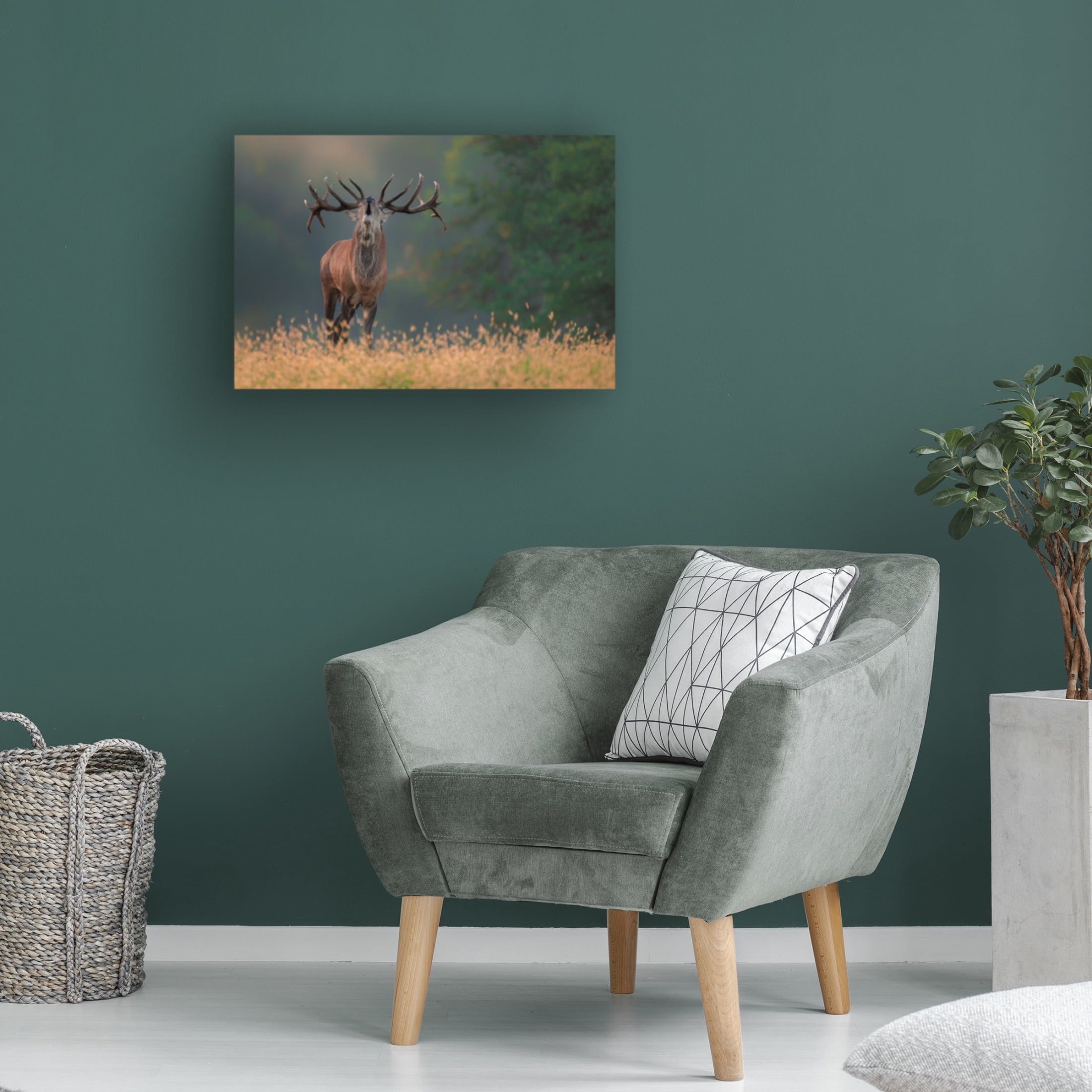 Canvas Wall Art - Jure Kravanja 'Deer Wedding Song' Wall Art for Living Room, Bedroom, or Office Décor by Trademark Fine Art - 47 x 30 Inches