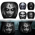 thumbnail image 3 of Ghost Face Headrest Covers for Cars, 2 Pcs Halloween Car Headrest Covers, Ghost Face Headrest Covers, Spooky Ghost Car Seat Headrest Protectors, Washable Eerie Headrest Protector for Trucks & SUV,G, 3 of 4