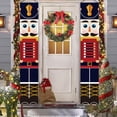 thumbnail image 5 of Farfi, 1 par, cartel de soldado de nogal, cartel navideño para porche, colgante para puerta, cartel de Feliz Navidad para decoración navideña del hogar, 5 of 5