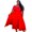 Red, variant on Poppy Red Plus Size Sheer Maxi Dress With Slit