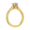 thumbnail image 2 of 1/2 Carat Prong Set Solitaire Diamond Engagement Ring Band in 14K Yellow Gold (Ring Size 9.25), 2 of 6