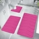 thumbnail image 4 of Juego de alfombrillas de baño de espuma suave | 3 alfombrillas de baño con base antideslizante | Ultraabsorbentes y lavables a máquina | Alfombrillas modernas para inodoro y ducha, 4 of 6