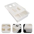 thumbnail image 1 of Desk Bottom Storage Box 1Pc Hidden Desk Bottom Storage Box Office Table Bottom Organizer Sundries Stationery Holder Creative Drawer Under Table with Cover (White Size M), 1 of 6