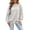 Gray, variant on Womens Striped Mock Neck Sweatshirt Long Sleeve Drop Shoulder Loose Pullover Top