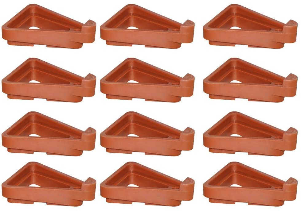 BUZIFU 12pcs Plastic Pot Feet Resin Triangle Flower Planter Toes Risers