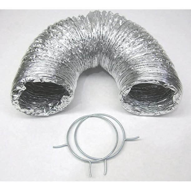 TD45TC ProFlex 4" Dryer Venting Duct with 2 Tension Clamps