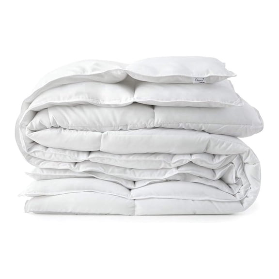 Light Warmth White Down Comforter Duvet Insert, Corner Tabs, Full/Queen Size