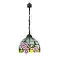 thumbnail image 1 of Kiven H-Type Track Lighting, 1-Light Tiffany Halo Track Pendant Light with Glassl Lampshade, Track Light Pedant for Bedroom Kitchen Island Home Cafe,Cord length 39.4", 1 of 7