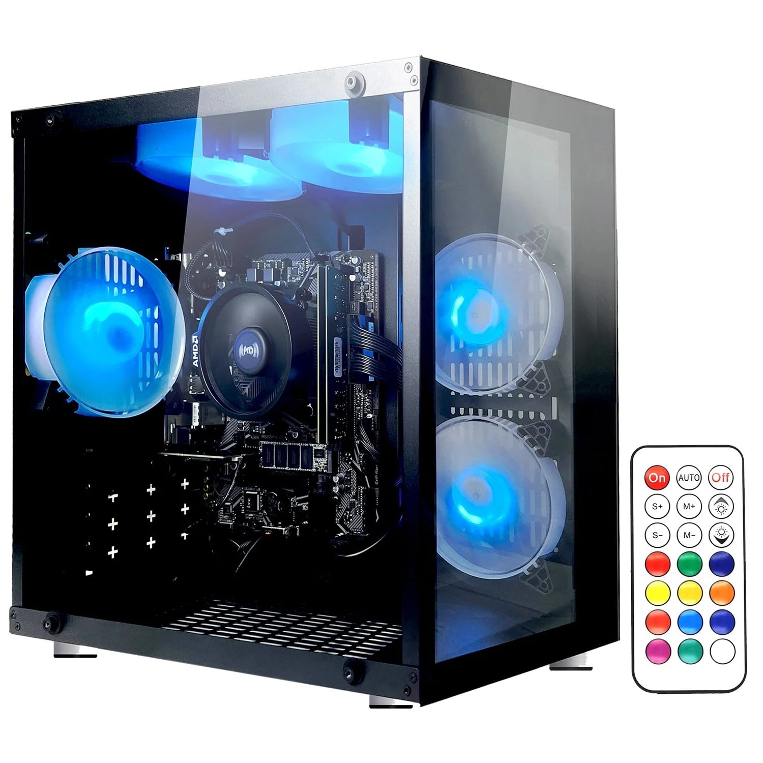ICEWOLF Gaming Desktop PC AMD Ryzen 7 5700G Radeon Vega graphics,16GB Ram 1TB SSD,WIFI BT ARGB Fans Win 11 Pro