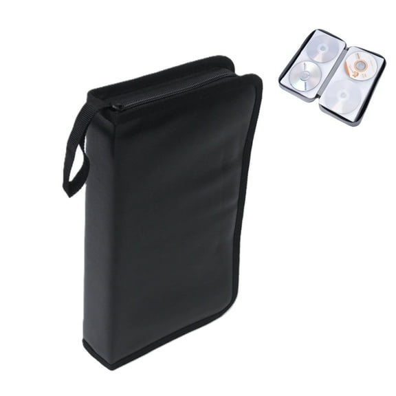 80 Disc CD Case,DVD Case Holder CD DVD Disc Case Storage Wallet Binder for Car Home Office Travel