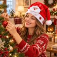 thumbnail image 3 of Leeye 3D Christmas Hats Santa Reindeer Bear Snowman Xmas Party Hat Holiday for Adult 40cm 1pc, 3 of 5