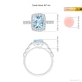 thumbnail image 4 of ANGARA Natural Cushion 1.85 ct Aquamarine Halo Ring with Marquise Motifs in 14K White Gold for Women (Size-9x7mm) | March Birthstone, Anniversary, Jewelry Gift for Women | Natural Aquamarine Ring, 4 of 8