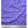 thumbnail image 1 of Soimoi Rayon Fabric Footprint,Cheese & Rat Kids Printed Fabric 1 Yard 56 Inch Wide, 1 of 3