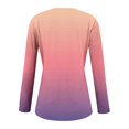 thumbnail image 4 of Dndkilg Henley Long Sleeve Shirts for Women Henley 2023 Woman Plus Size Tops Button Down Slim Fit Blouses Dressy Casual Tie Dye Dressy T-Shirt Women Pink M, 4 of 4