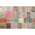 thumbnail image 1 of Ahgly Company Indoor Rectangle Contemporary Orange Salmon Pink Patchwork Area Rugs, Swatch Sample, 1 of 6